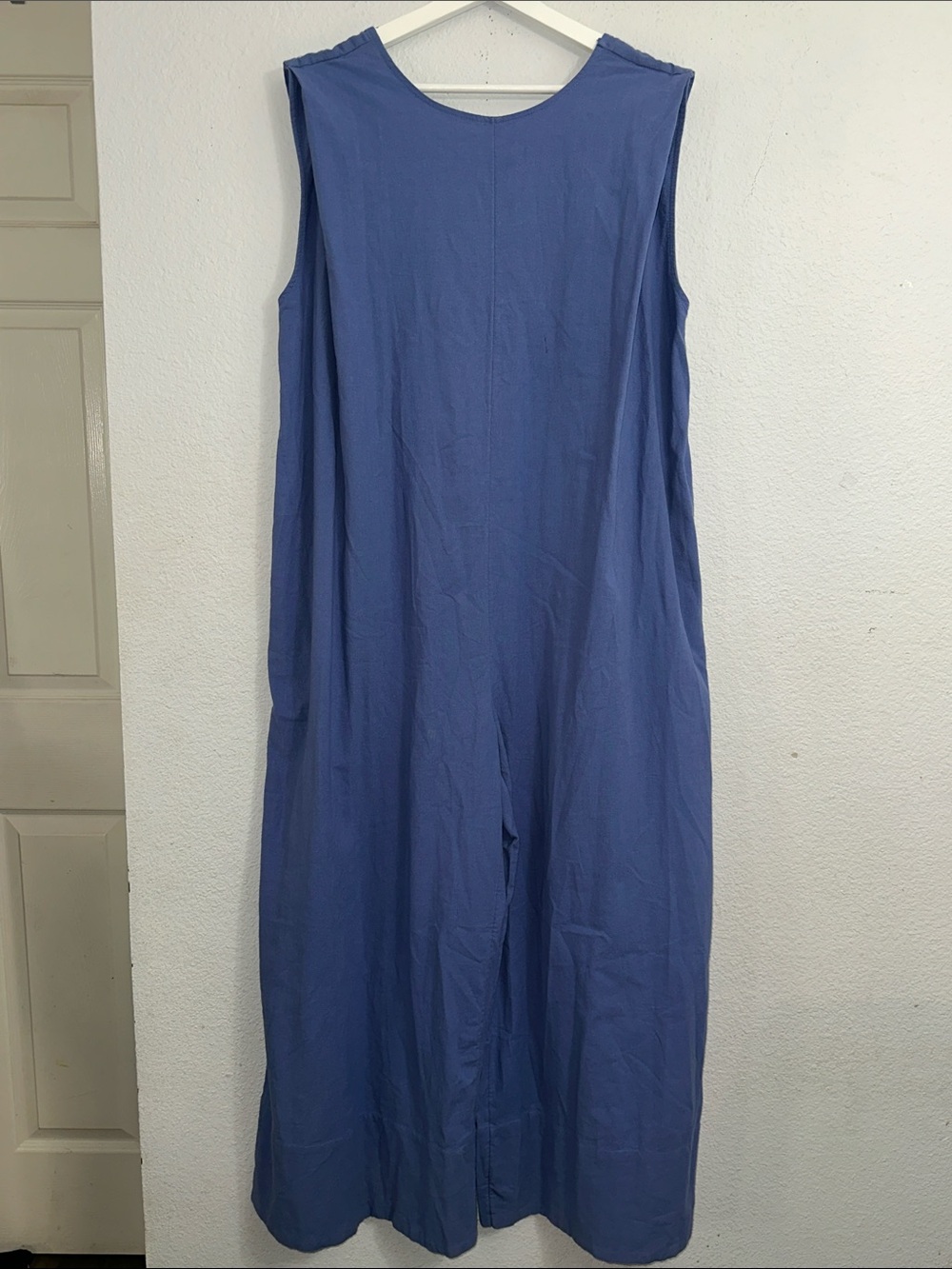 NEW Free People Quinn Jumpsuit Blue Oversized Loose Fit Wide Leg Womens Small - Picture 2 of 14